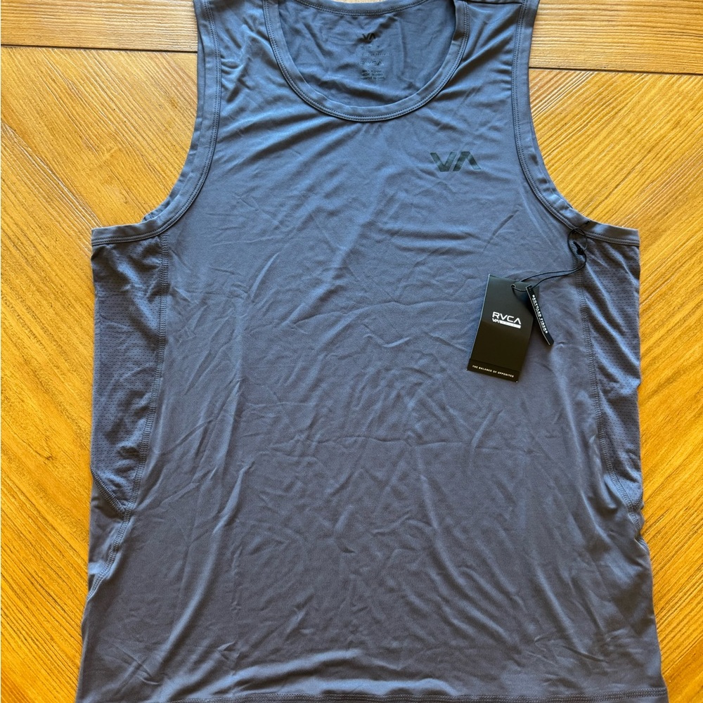 RVCA Men’s Sport Vent Tank Top Ink Medium NWT